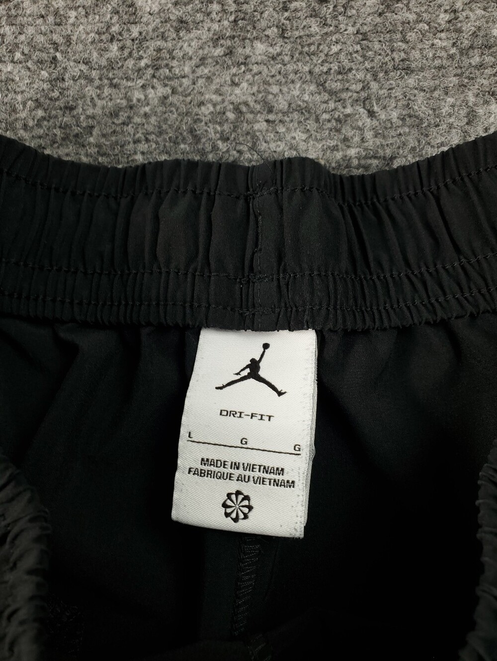 Jordan Dri Fit Sport Jumpman Athletic Shorts Large Black Drawstring Basketball - Picture 4 of 7